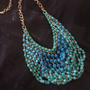 Turquoise statement necklace piece